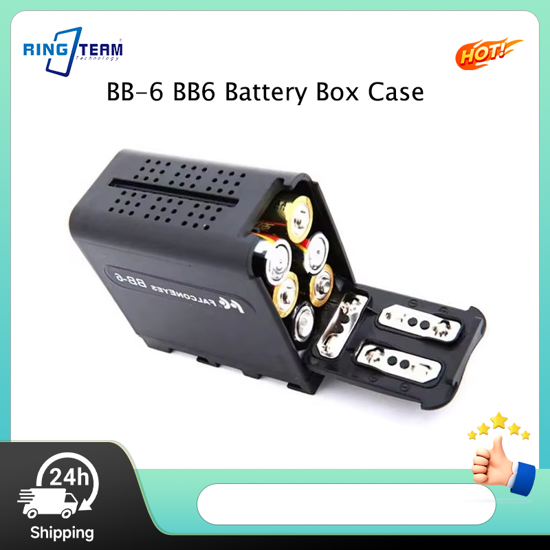 Video Light Panel Led - BB-6 BB6 กล่องแบตเตอรี่สำหรับแบตเตอรี่ AA 6 ก้อนแทนที่