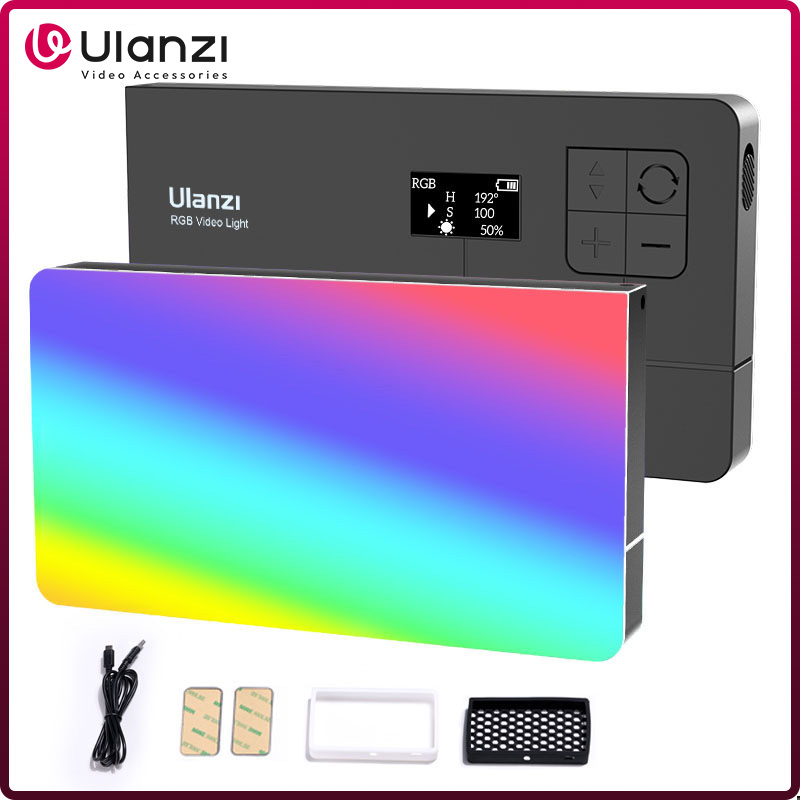 Video Light Panel Led - Ulanzi LT002ไฟ LED แฟลชวิดีโอพกพา7นิ้ว, แผงไฟ RGB