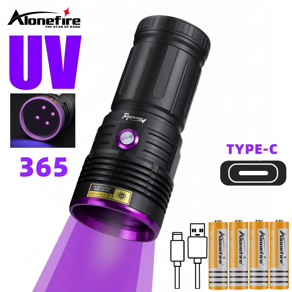 Photography Lighting For Food - ไฟฉาย UV 365nm 80W แสงอัลตราไวโอเลตสีม่วงพิเศษไฟฉายสีดำเครื่องตรวจจับมอสแมวสุนัขคราบบนเตียงแมลง SV84อาหาร