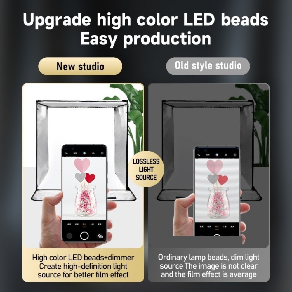 Photography Lighting Background - กล่องไฟ LED ขนาด 45/65 ซม. แบบพกพา