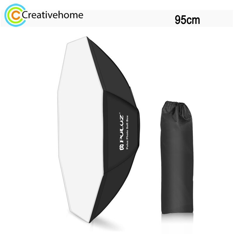 Photography Lighting Mount - Puluz แผ่นกระจายแสงแปดเหลี่ยม95ซม., แสงแฟลชพาราโบลา8ขั้วพร้อมตัวยึด Bowen