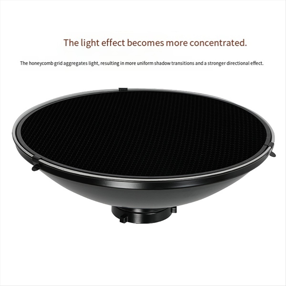 Photography Lighting Beauty Dish - N05R 30cm แผ่นสะท้อนแสงแบบ Beauty Dish พร้อมตะแกรงรังผึ้ง