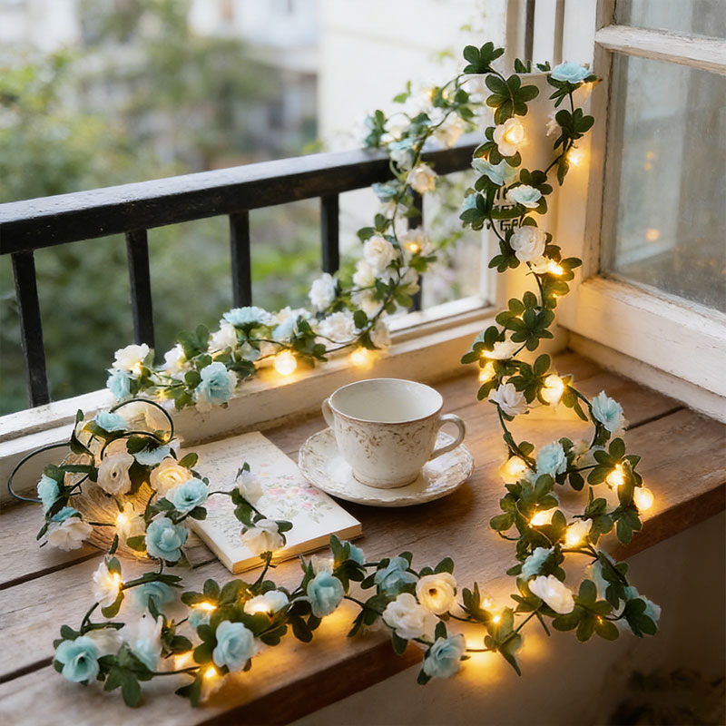 Flower Photography Led Lighting Pack - 3 แพ็ค (2 ดอกไม้ประดับ+1 ไฟ LED)