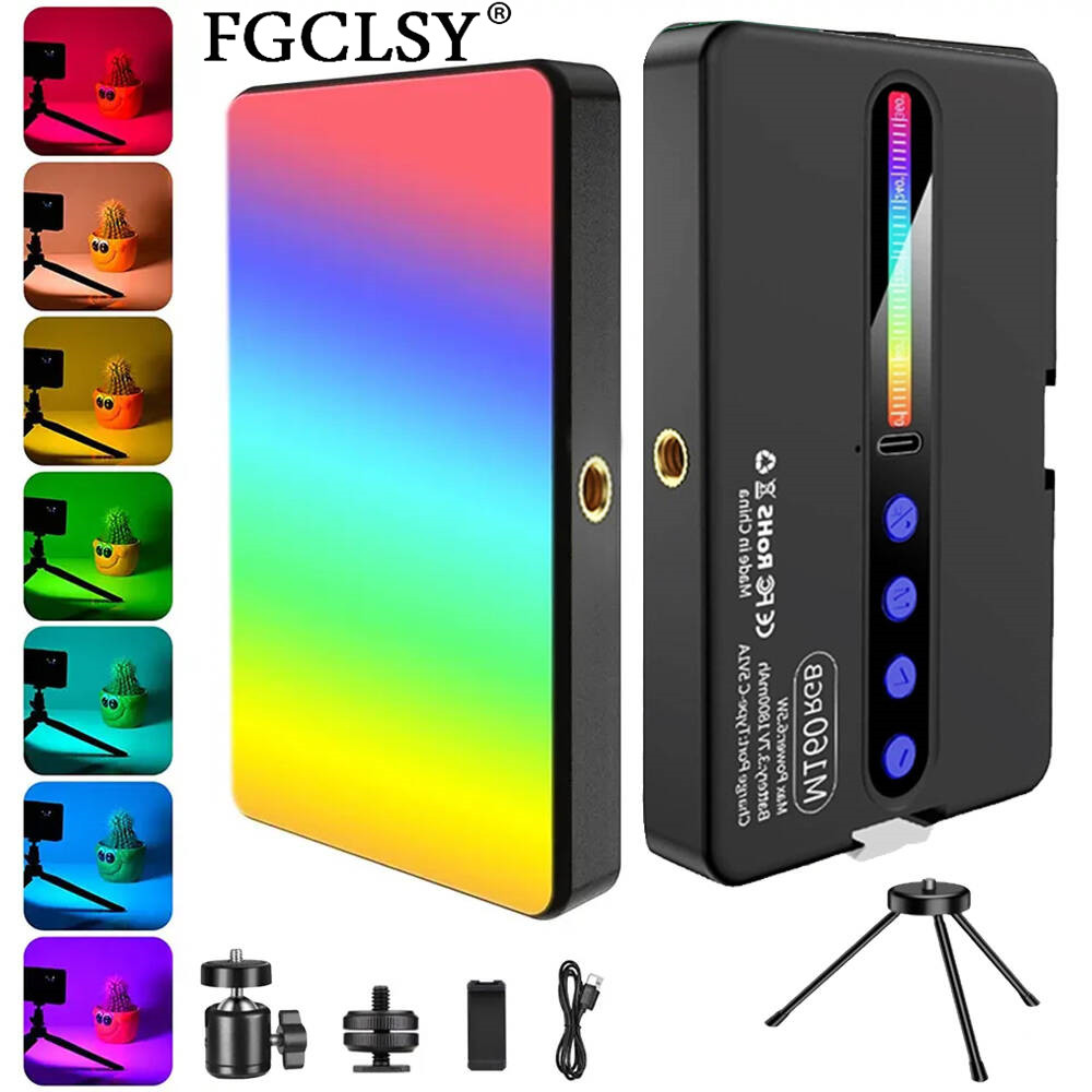 Video Light Panel Led - ไฟกล้อง LED RGB ชุดไฟวิดีโอสีเต็มรูปแบบ ปรับความสว่างได้ 2700K-6500K