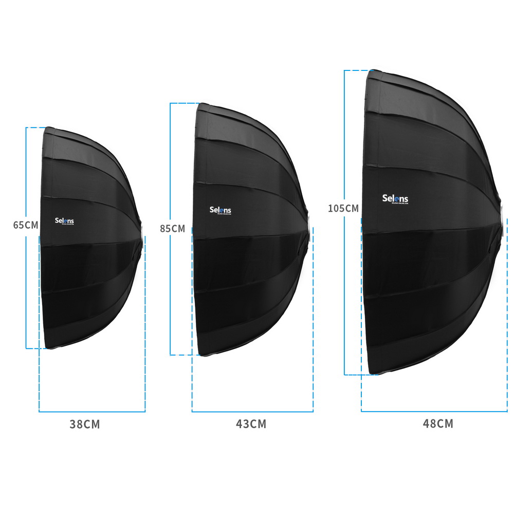 Photography Lighting Beauty Dish - Selens Diffuser Reflector Parabolic Umbrella ความงาม