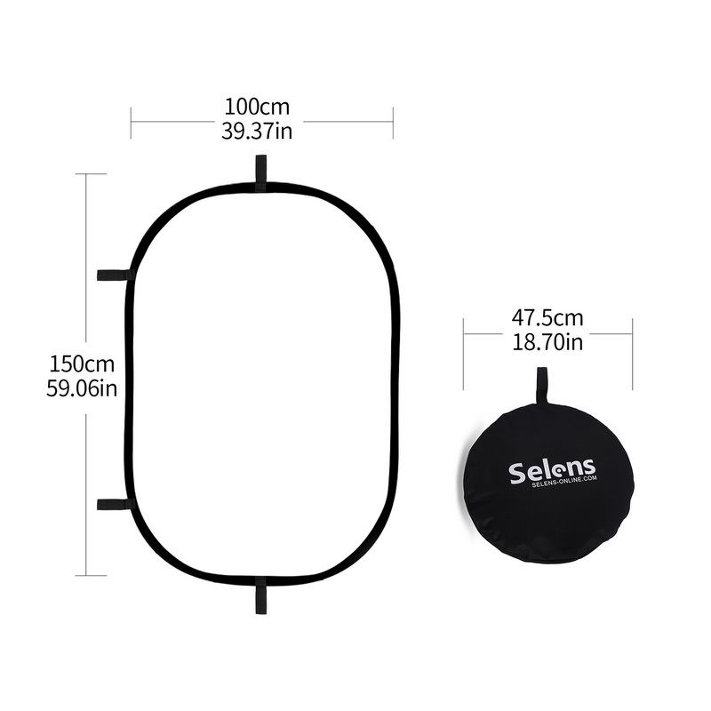 Video Light Panel Led - 100X150CM พับ Oval สะท้อนแสง Soft Light