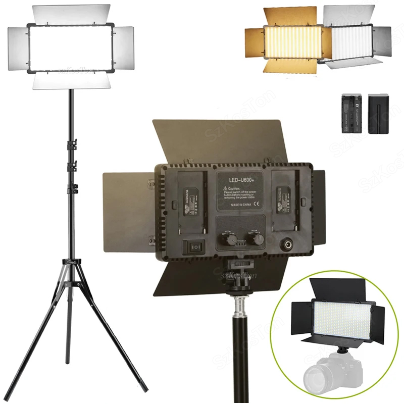 Video Light Panel Led - U800 U600 LED Photo Studio แฟลชวิดีโอการบันทึกชุดไฟถ่ายภาพการถ่ายภาพแผง