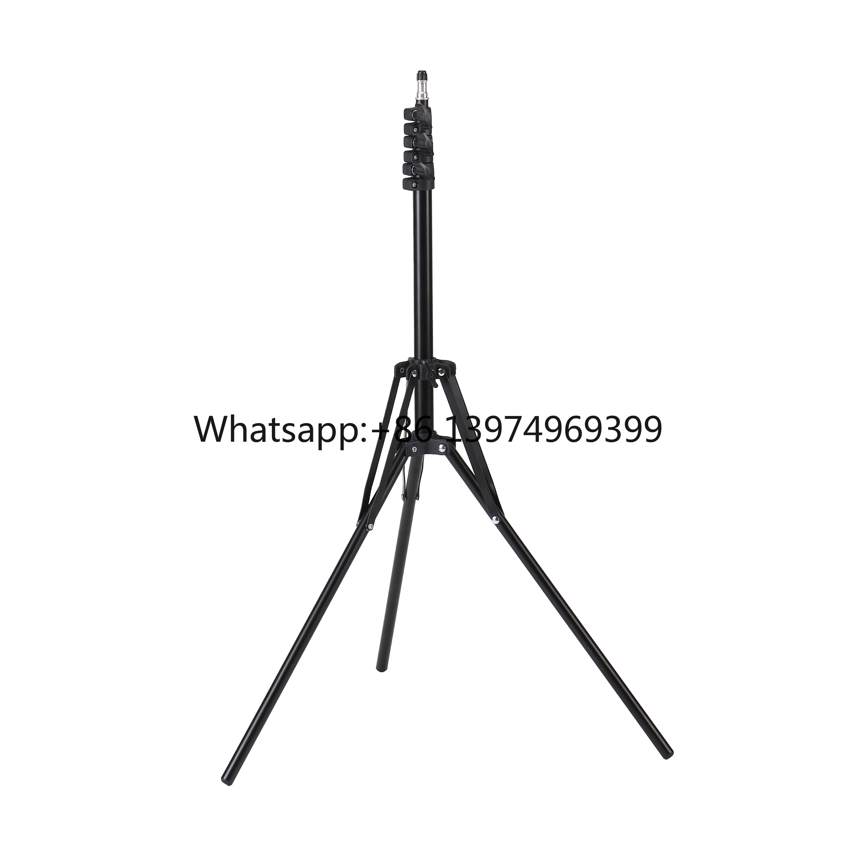 Photography Lighting Background - ขาตั้งไฟถ่ายภาพระดับมืออาชีพสูง 1.9 เมตร สีดำ อลูมิเนียม สำหรับถ่ายทอดสดและใช้งานกับสมาร์ทโฟน