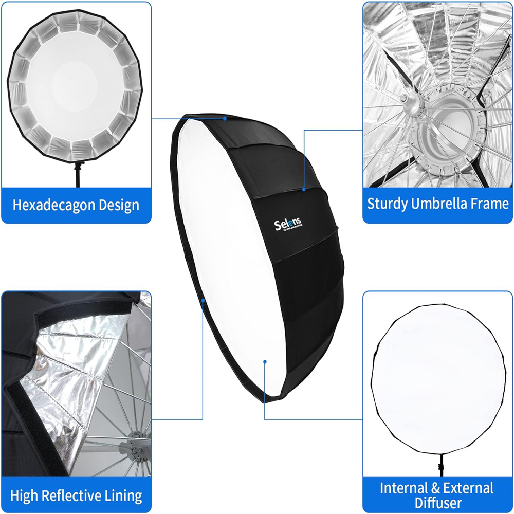 เซลเลนส์ ซอฟต์บ็อกซ์แบบพาราโบล - Photography Lighting Beauty Dish บทวิจารณ์และราคา