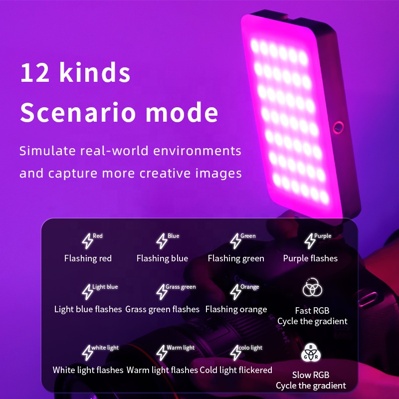 ไฟ LED แบบแผงขนาดเล็ก RGB สองส - Video Light Panel Led บทวิจารณ์และราคา