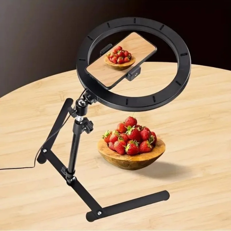 ขาตั้งโทรศัพท์แบบแขวนพร้อมไฟวง - Photography Lighting For Food บทวิจารณ์และราคา