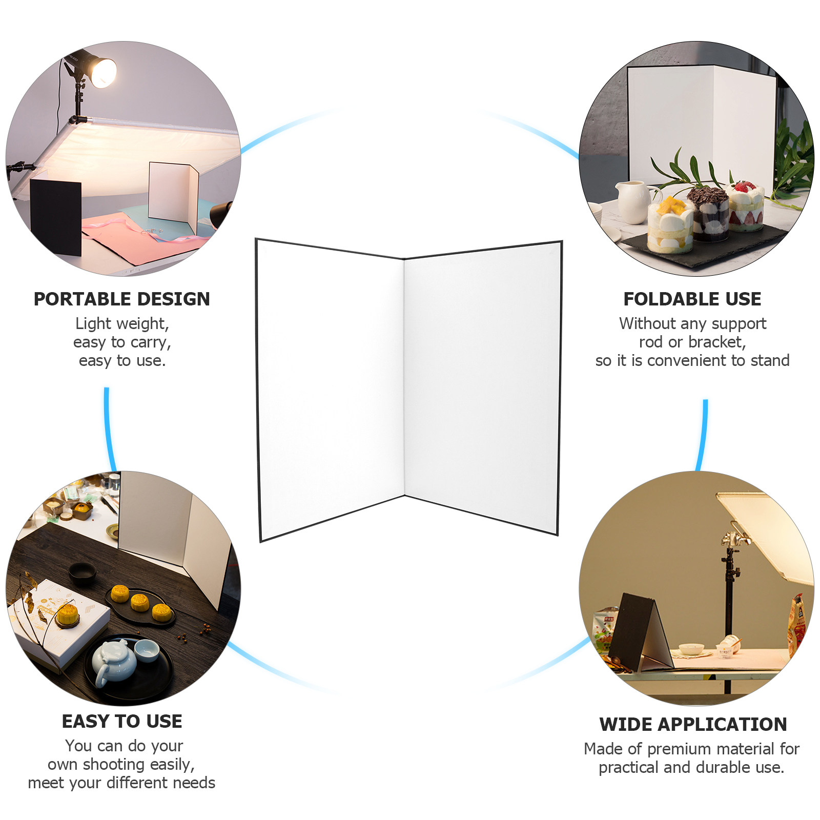 แผ่นสะท้อนแสงสำหรับถ่ายภาพแบบพ - Photography Lighting For Food บทวิจารณ์และราคา