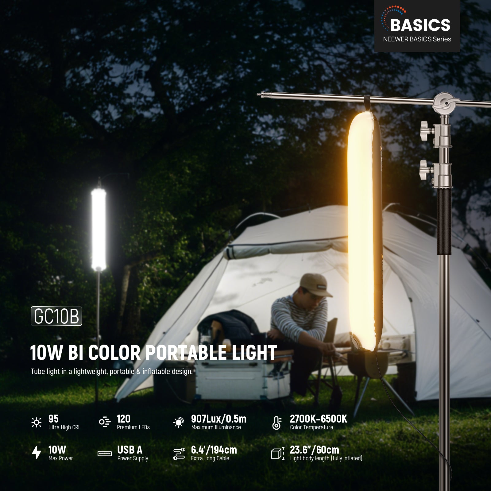ไฟ LED พกพาแบบเป่าลม NEEWER BA - Photography Lighting For Indoor บทวิจารณ์และราคา