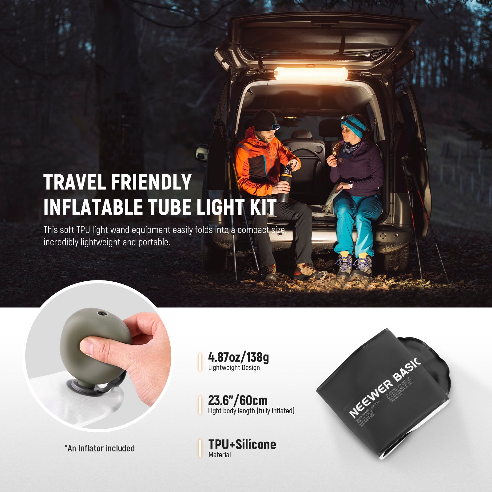 ไฟ LED พกพาแบบเป่าลม NEEWER BA - Photography Lighting For Indoor บทวิจารณ์และราคา