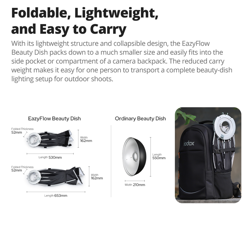 Godox EazyFlow Beauty Dish 65/ - Photography Lighting Beauty Dish บทวิจารณ์และราคา
