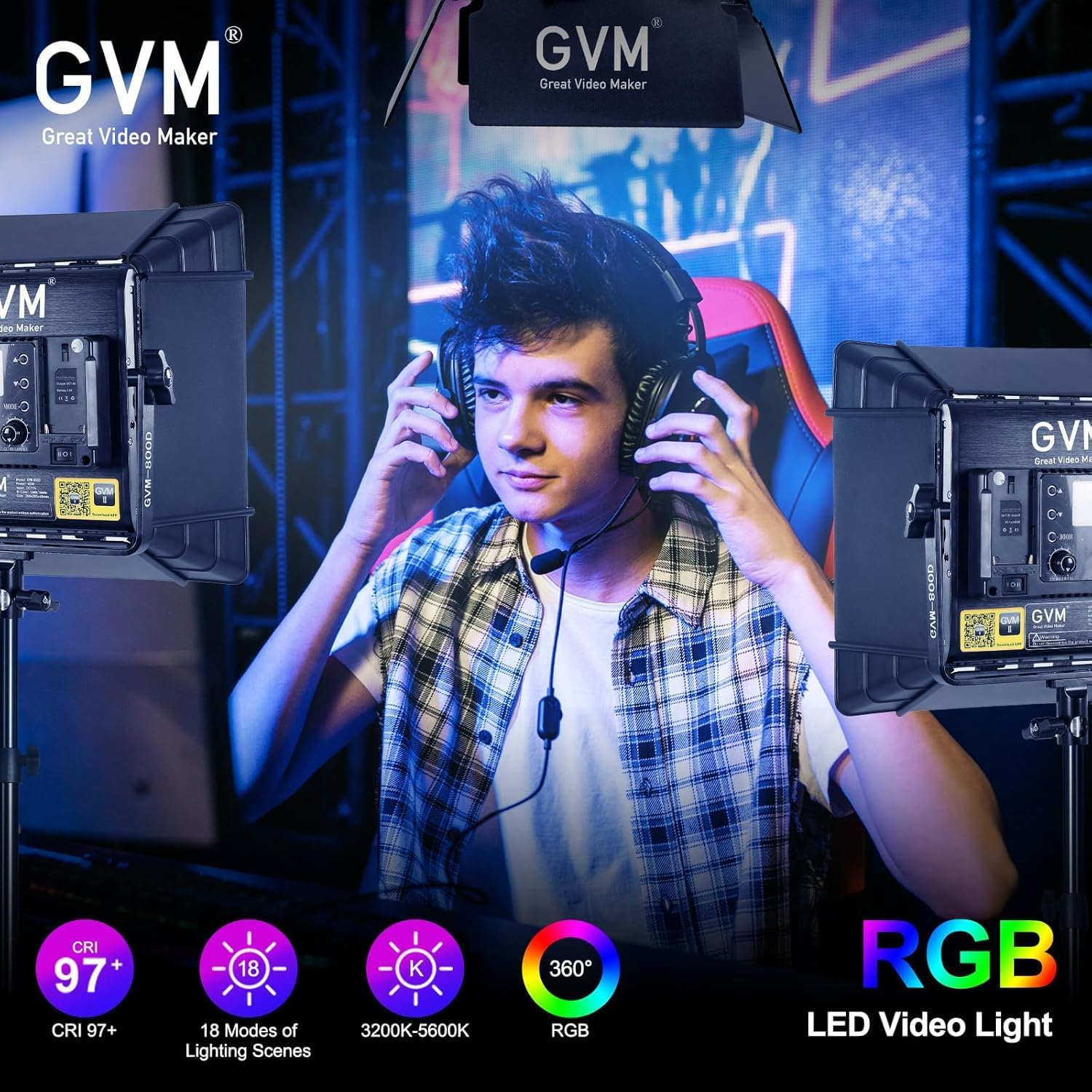 ชุดไฟวิดีโอ LED RGB, ไฟสตูดิโอ - Video Light Panel Led บทวิจารณ์และราคา