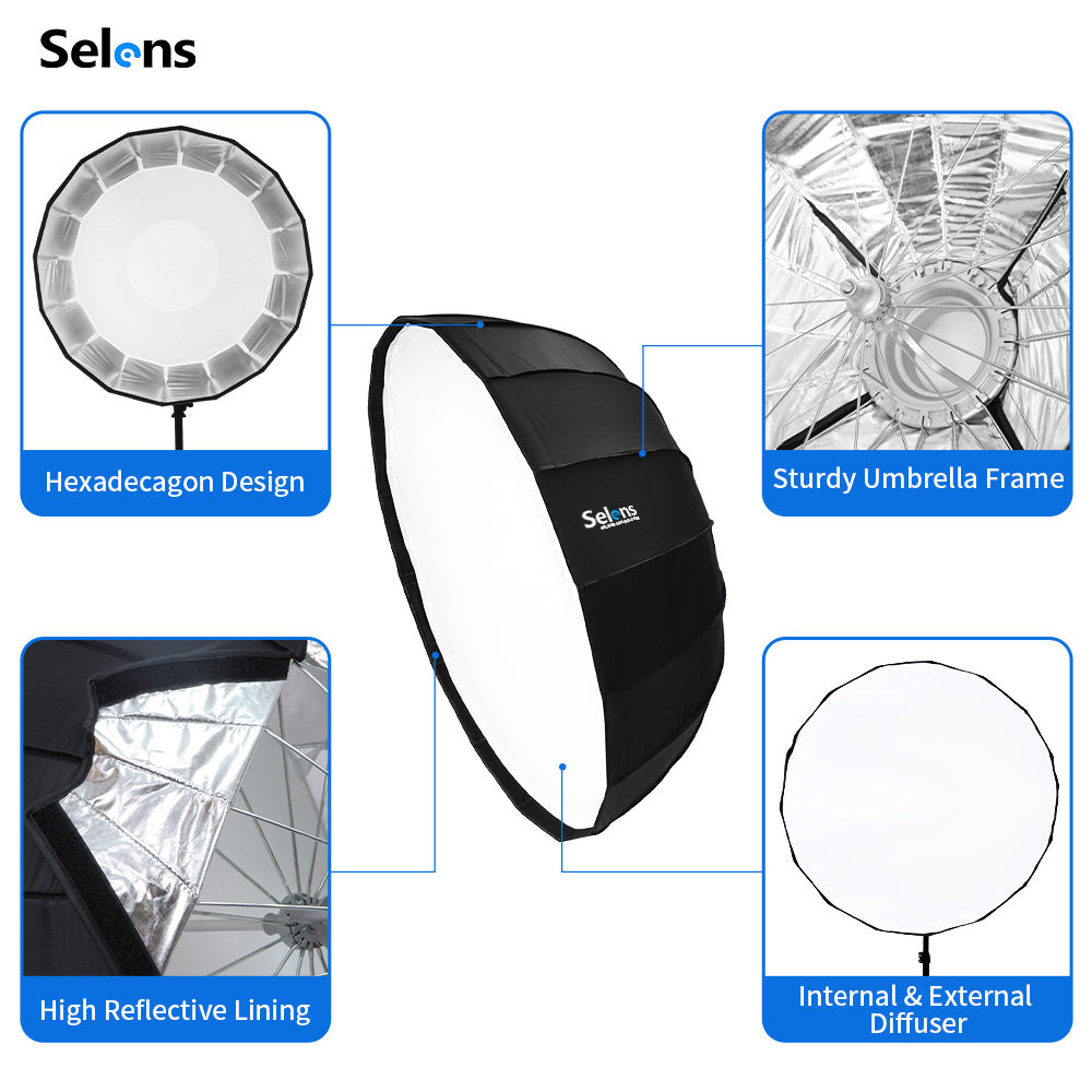 Selens Diffuser Reflector Para - Photography Lighting Beauty Dish บทวิจารณ์และราคา